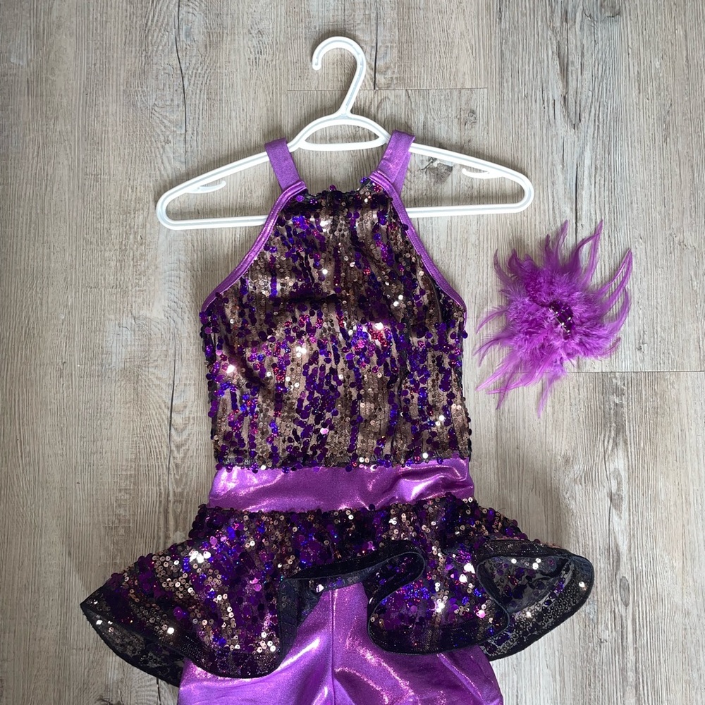 Purple and Gold Sequin Costume